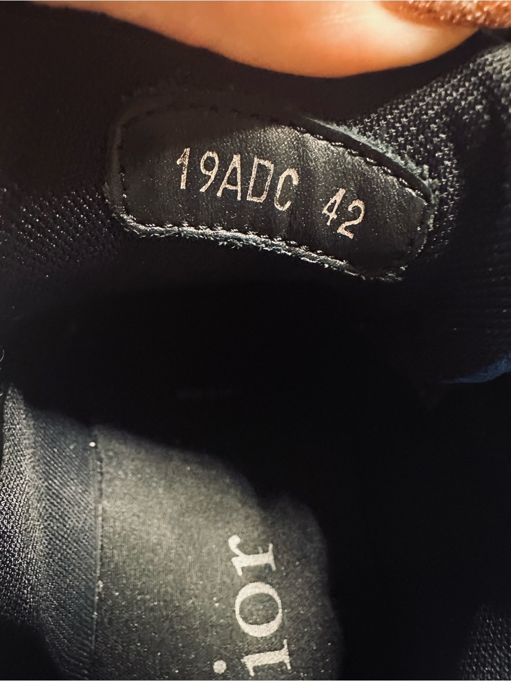 Dior Men's Chunky Sneakers in White, Black & Blue with Orange Accents - Picture 6 of 10